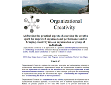 Tablet Screenshot of organizationalcreativity.info
